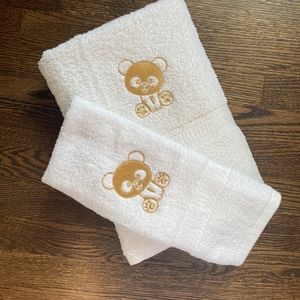 Set Embroidery bath towel and hand towel
